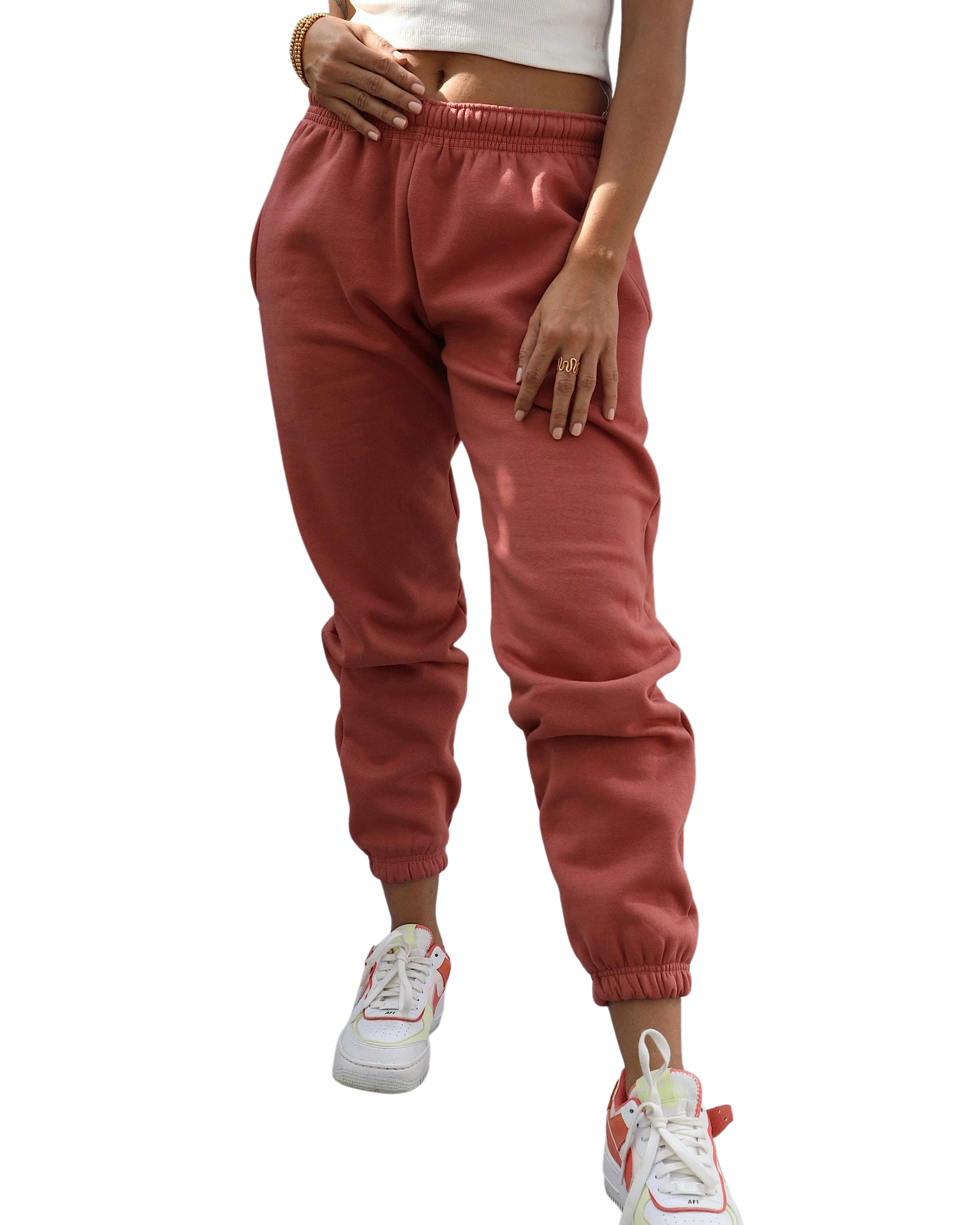 Sweatpants in Terracotta
