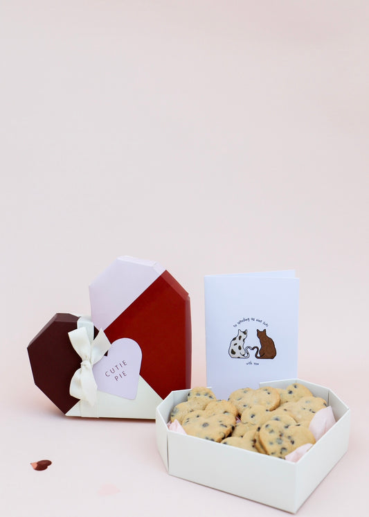 Heart box with brownies/cookies