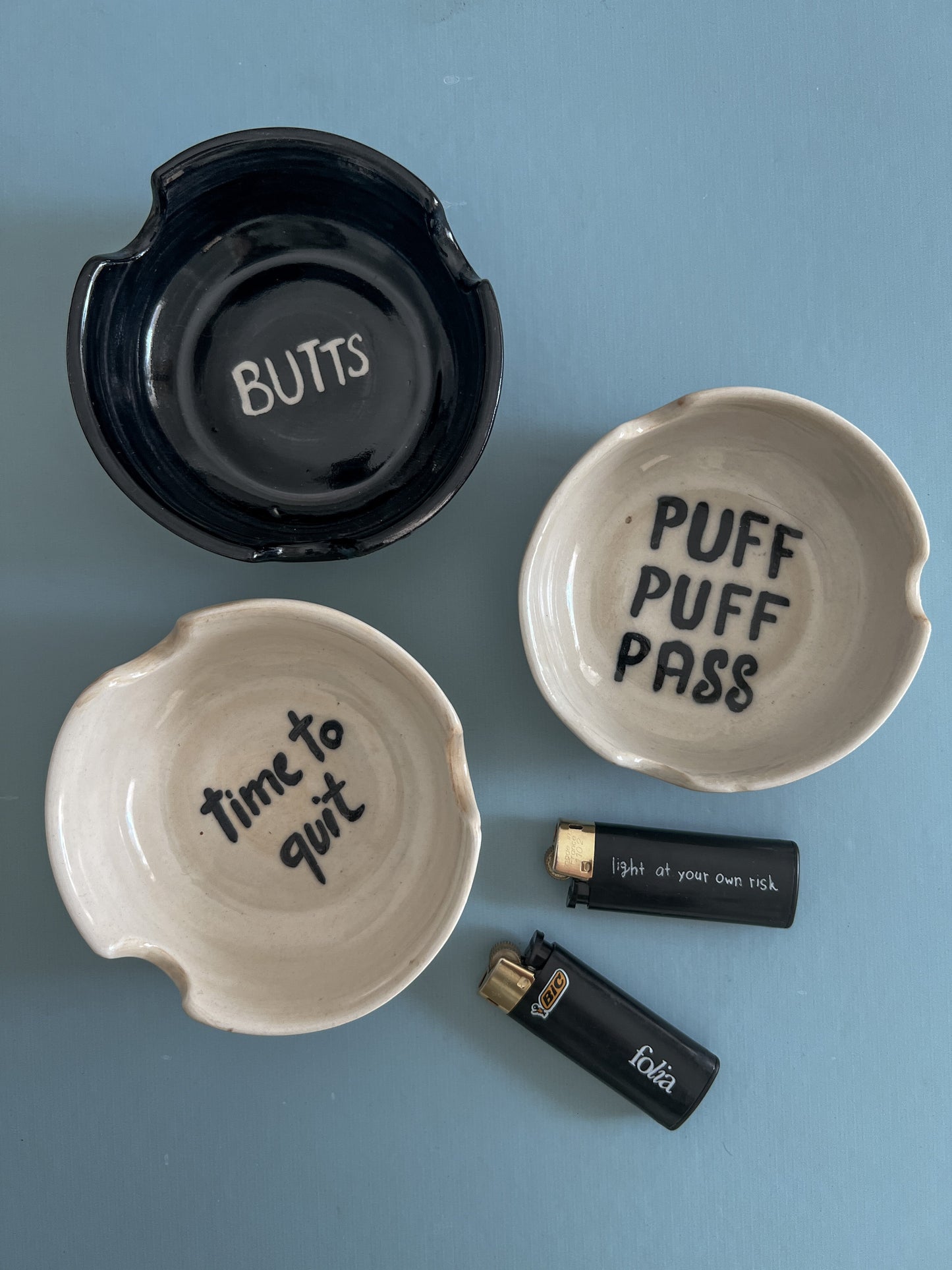 Ceramic Ashtray - Puff Puff Pass