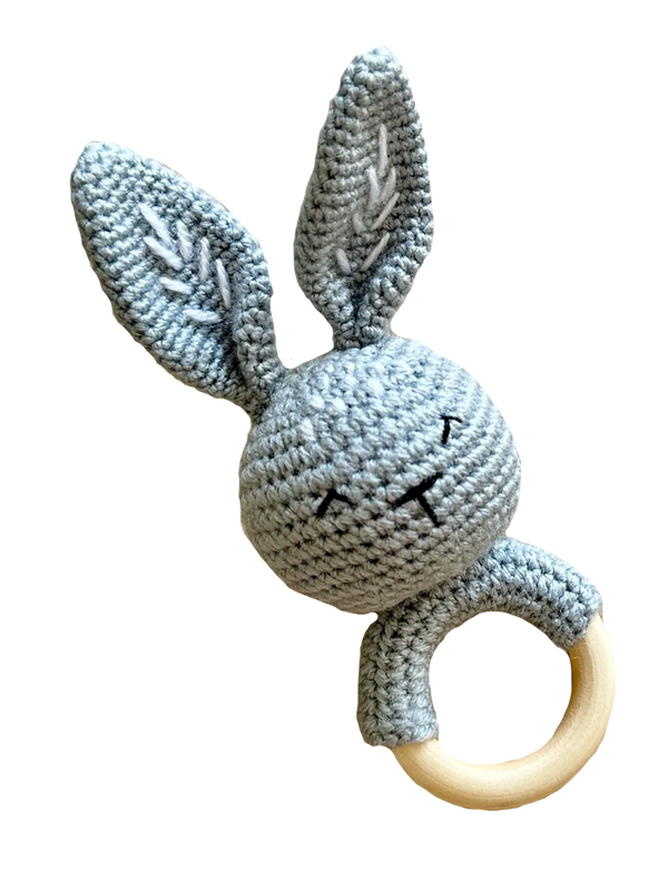 Grey Bunny With White Detailing