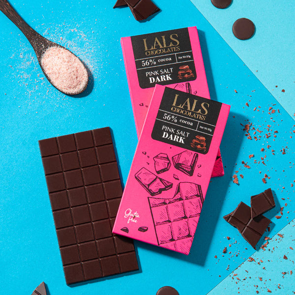 Pink Salt Dark 56% Chocolate Bar