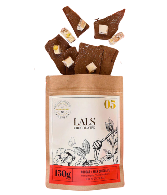 Smooth chocolate pieces with chewy nougat makes a chocolate snack you can’t resist. Our chocolate bark made with real ingredients with resealable packaging makes a delicious snack that you can munch on anywhere and anytime. It’s chocolate snacking redefined.