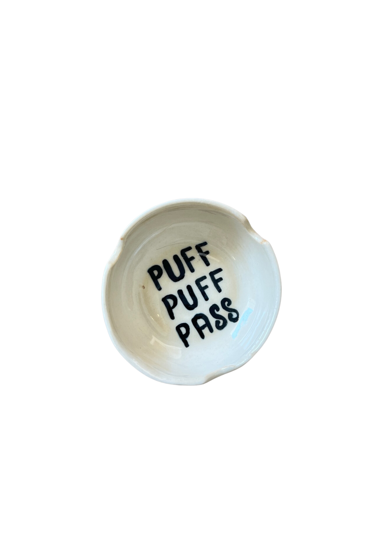 Ceramic Ashtray - Puff Puff Pass