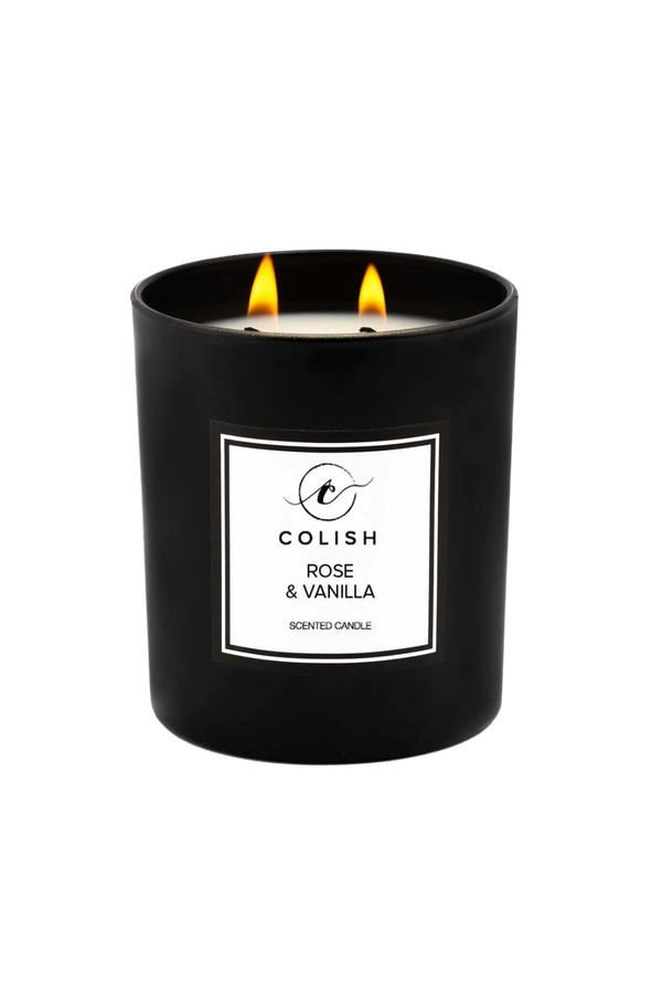 rose & vanilla candle