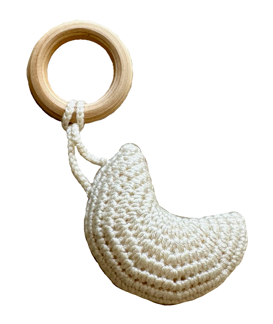 Crochet moon rattle