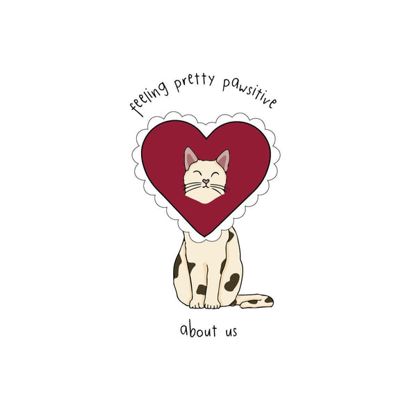 feeling pretty pawsitive - greeting card