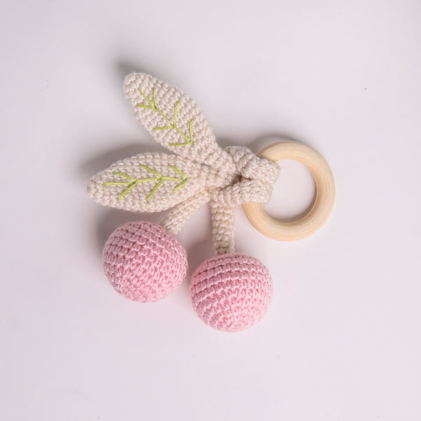 crochet cherry rattle