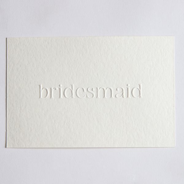 bridesmaid notecard