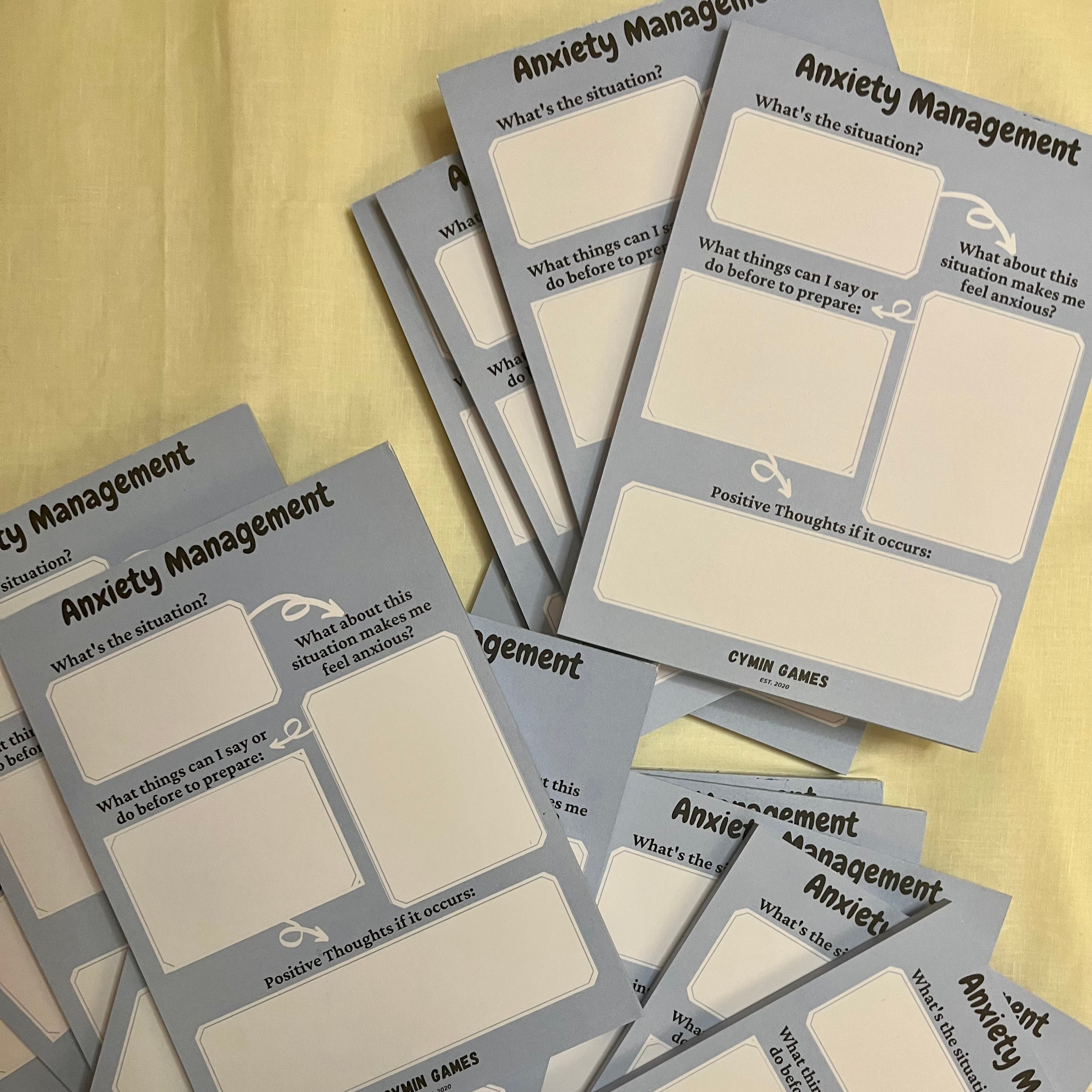 anxiety management notepad