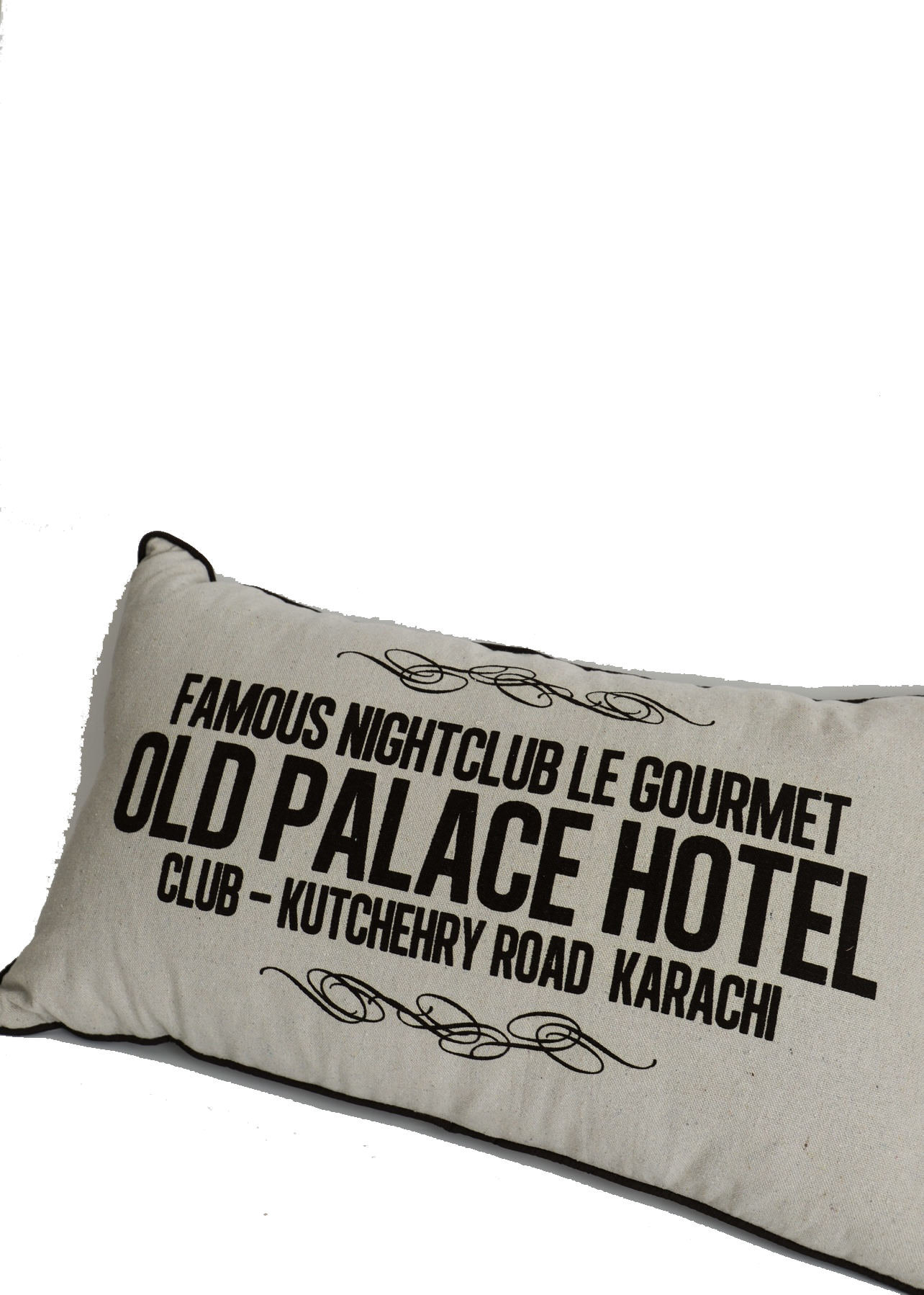 Add a touch of nostalgia to your home with this unique cushion! It's printed with 'Old Palace Hotel' in bold lettering that will transport you back in time. 