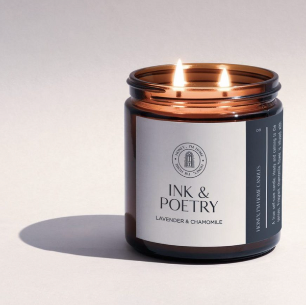 ink & poetry candle