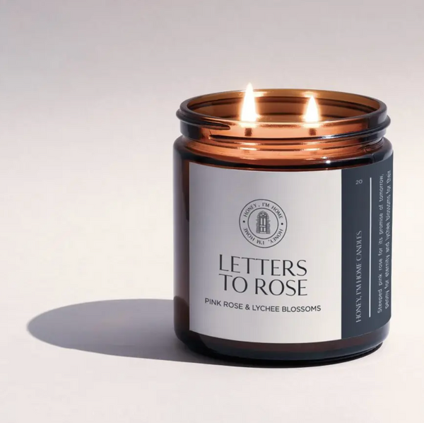 letters to rose candle