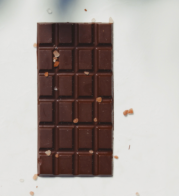 rock salt 70% dark chocolate bar