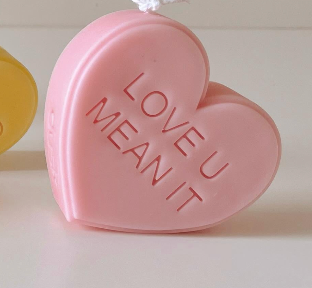 Conversation Hearts - Candle
