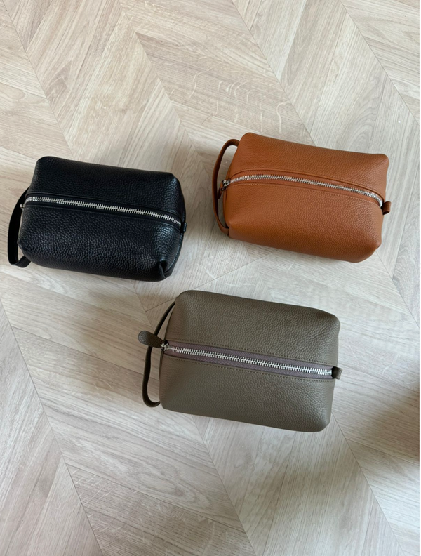 Luxury Leather Men'S Toiletry Bag