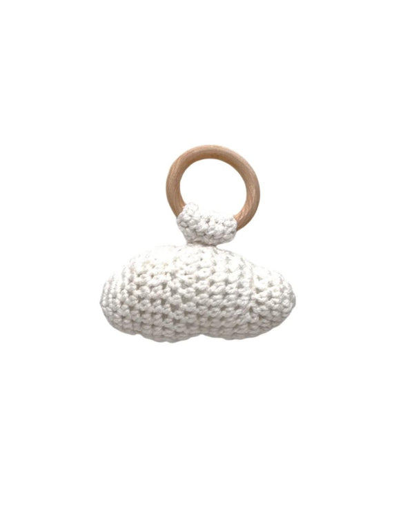 cloud crochet rattler - white