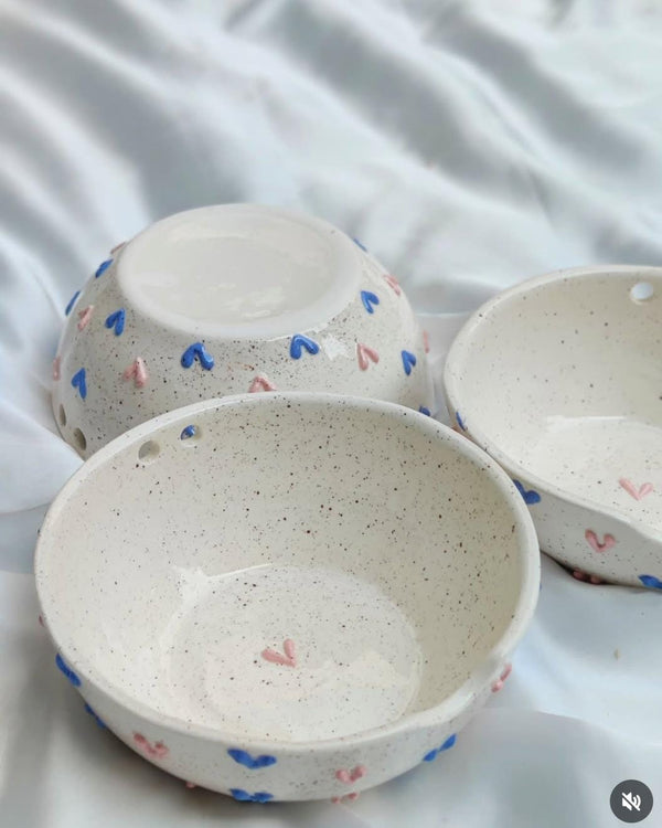 ramen bowl  - pink & blue