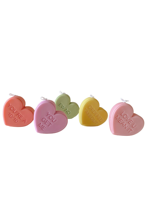 Conversation Hearts - Candle