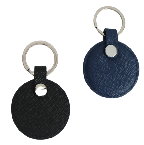 Leather Round Keychain