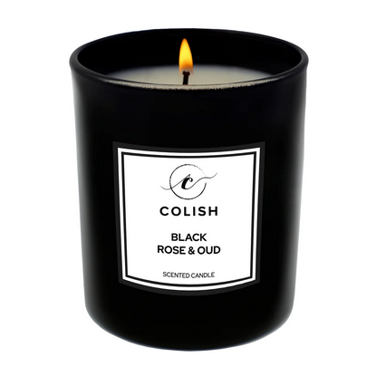 black rose & oud candle