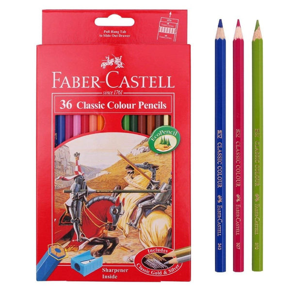 faber castell classic colour pencils with sharpener - 36