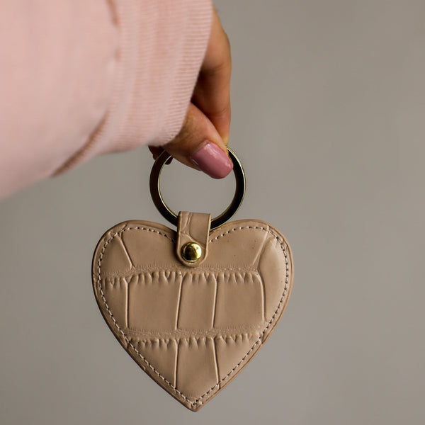 Leather Heart Keychain