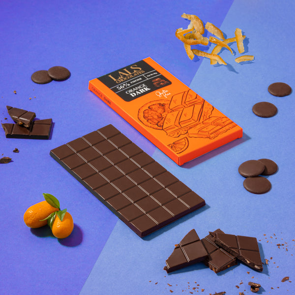 Orange Dark 56% Chocolate Bar