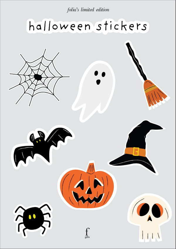 spooky stickers set