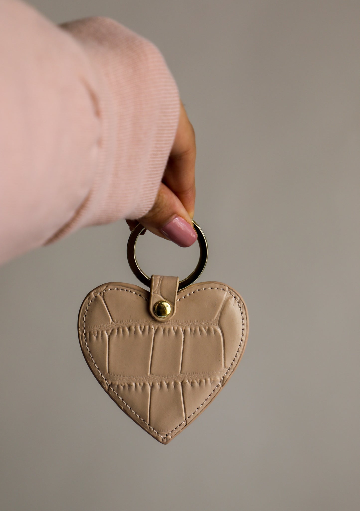 Heart Leather Keychain